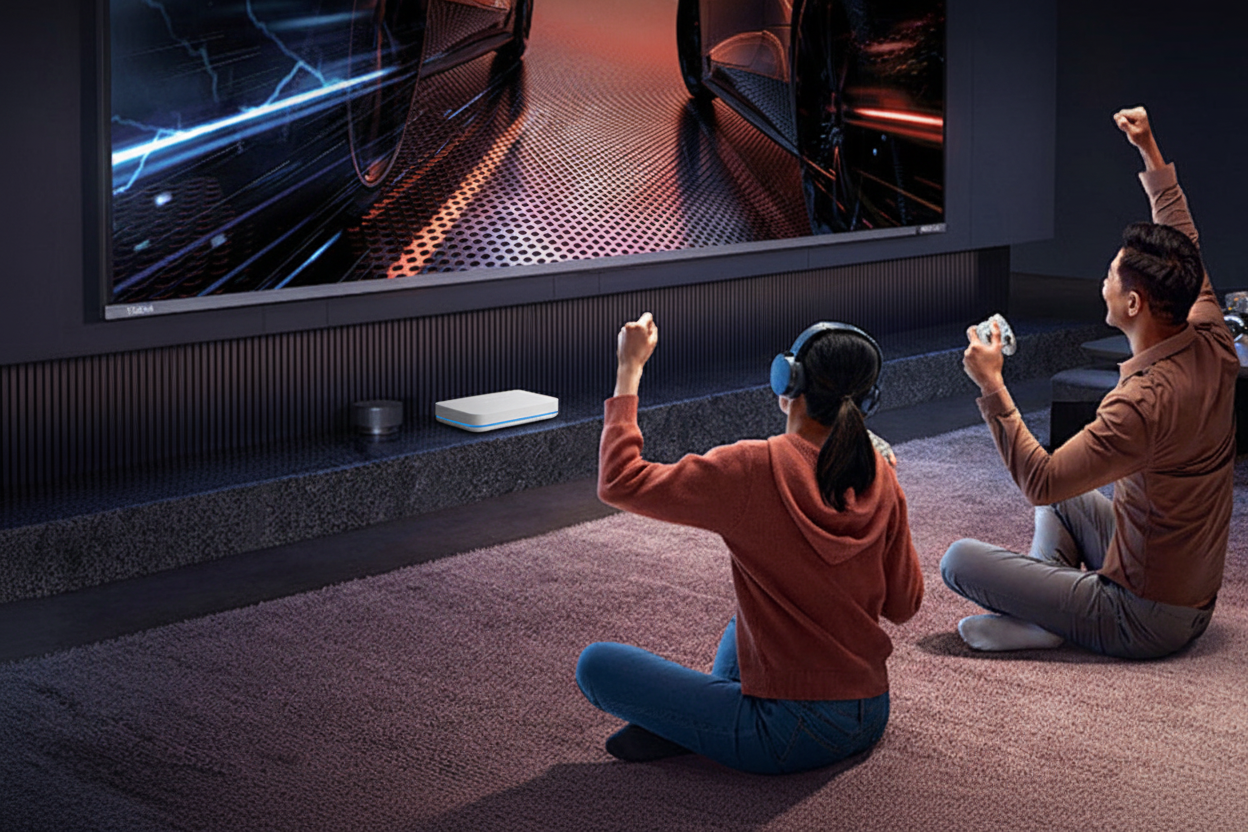 真实电视盒子合成